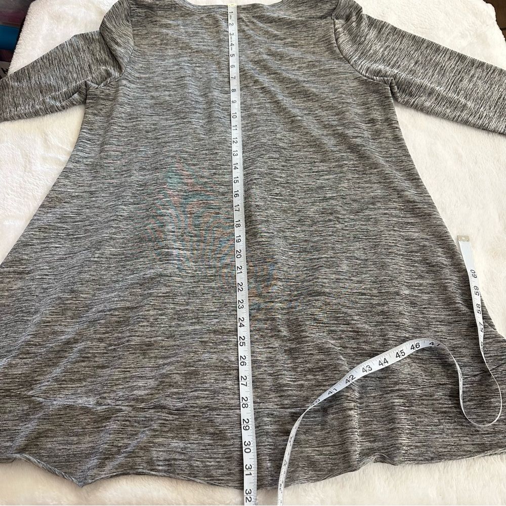 Jaipur high-low heather black stretch top size L - Picture 5 of 7